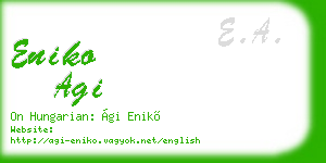 eniko agi business card