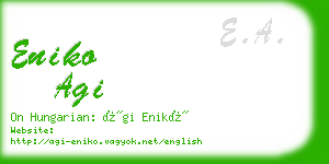 eniko agi business card